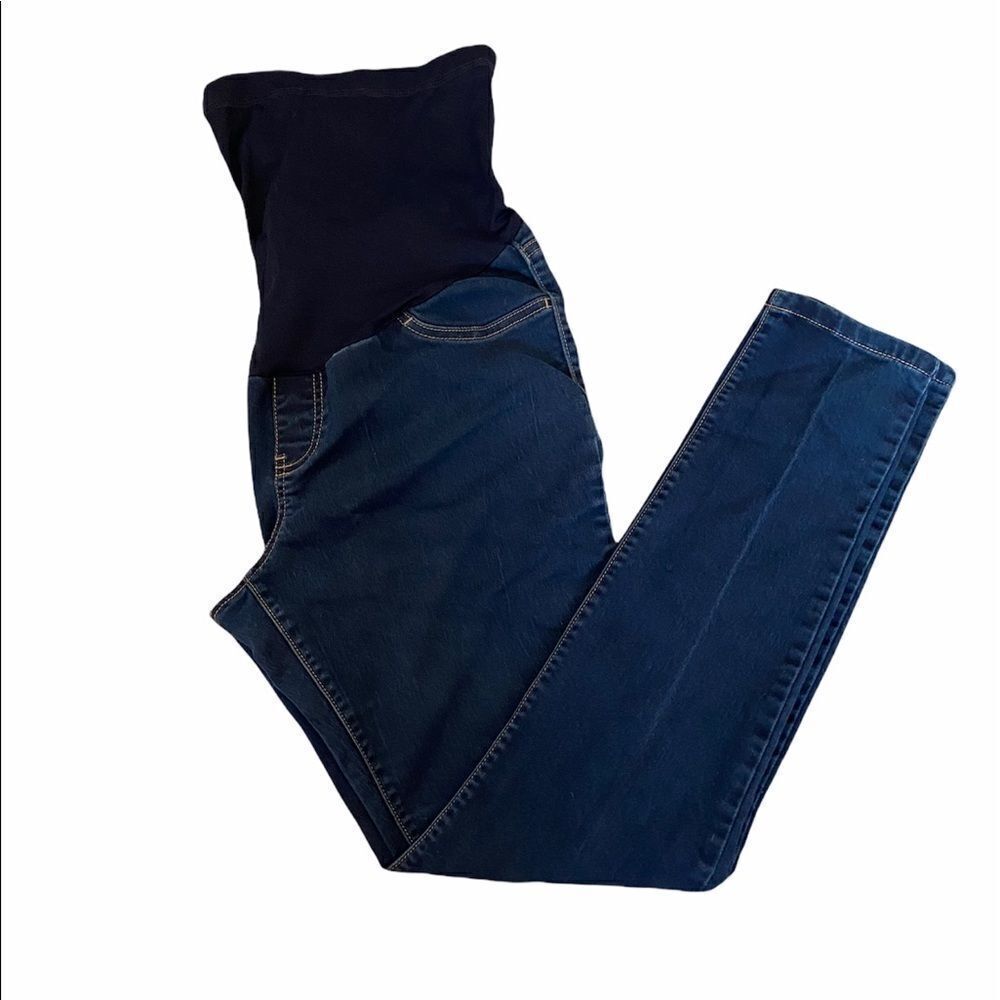 MATERNITY Dark Denim Skinny Leg Stretch Jean M